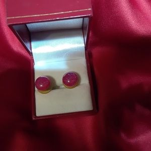 Bright pink earrings